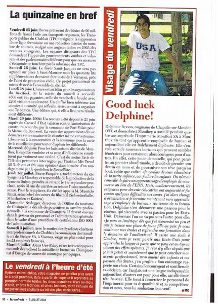 Le Vendredi du 9 Juillet 2004